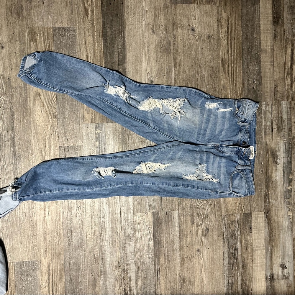 Distressed Blue Skinny Jeans